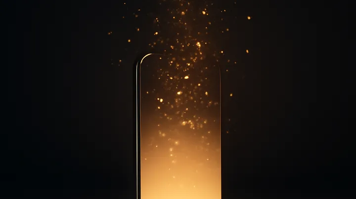 7666BET COM Modern phone with glowing screen